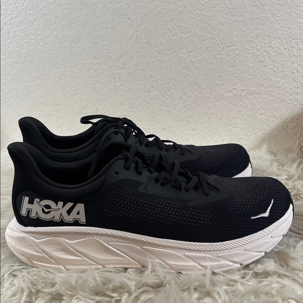 HOKA Men's Arahi 7 Stability Shoe Black & White Size 13D NEW - Picture 8 of 14